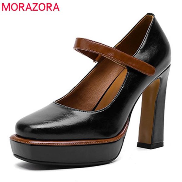 dress shoes morazora 2021 high heels platform women genuine leather footwear square toe single pumps, Black
dress shoes morazora 2021 high heels platform women genuine leather footwear square toe single pumps, Black