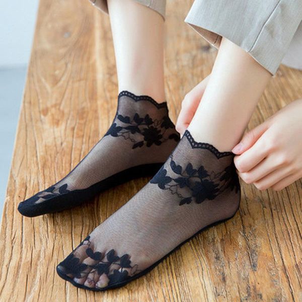 socks & hosiery 5 pairs women leaves lace invisible thin ladies boat hollow non-slip shallow, Black;white
socks & hosiery 5 pairs women leaves lace invisible thin ladies boat hollow non-slip shallow, Black;white