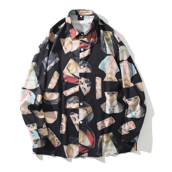 camisas de hombre fashion mens shirts casual all over celebrity printed long sleeve holiday shirt 210527, White;black
camisas de hombre fashion mens shirts casual all over celebrity printed long sleeve holiday shirt 210527, White;black