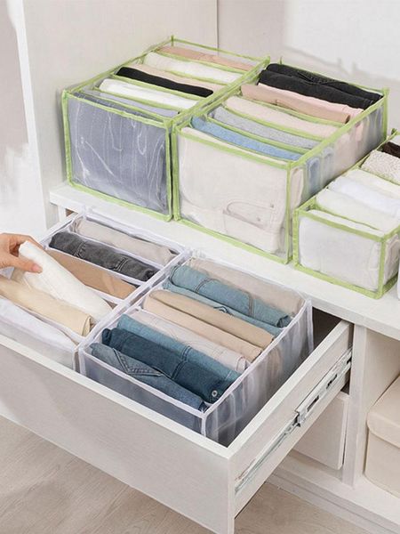 storage drawers t-shirt jeans compartment box closet clothes drawer mesh separation stacking pants divider can washed
storage drawers t-shirt jeans compartment box closet clothes drawer mesh separation stacking pants divider can washed