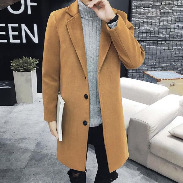 men's trench coats fashion men wool & blends mens casual business coat leisure overcoat male punk style dust jackets, Tan;black
men's trench coats fashion men wool & blends mens casual business coat leisure overcoat male punk style dust jackets, Tan;black