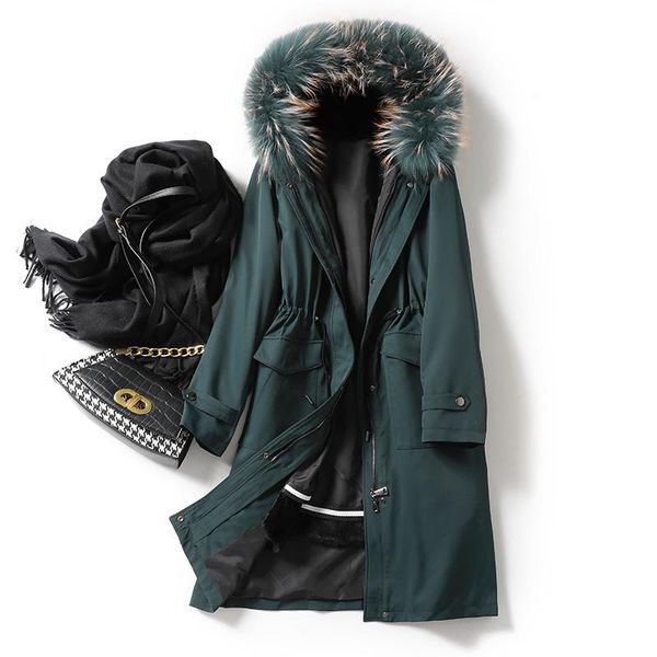 women's fur & faux 2021 style to overcome middle and long rex inner bladder large collar hooded coat detachable win, Black
women's fur & faux 2021 style to overcome middle and long rex inner bladder large collar hooded coat detachable win, Black