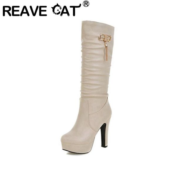 winter ladies knee high boots bowtie pleated round toe slip on 12cm platforms spike heel us13 white black beige a4209
winter ladies knee high boots bowtie pleated round toe slip on 12cm platforms spike heel us13 white black beige a4209