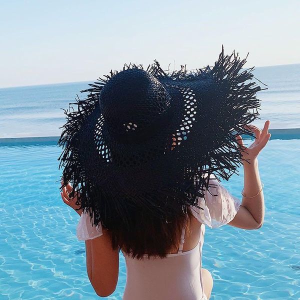 wide brim hats wholesale 8 colors raffia big beach for women sun hat ladies hollow breathable summer cool straw s1118, Blue;gray
wide brim hats wholesale 8 colors raffia big beach for women sun hat ladies hollow breathable summer cool straw s1118, Blue;gray