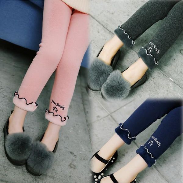 trousers girls plus velvet thicker leggings pants winter korean children's wild embroidery wave edge baby pencil, Blue
trousers girls plus velvet thicker leggings pants winter korean children's wild embroidery wave edge baby pencil, Blue