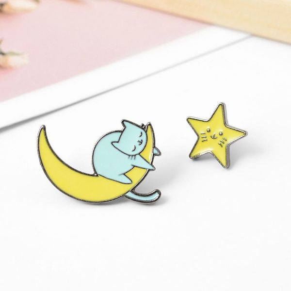 pins, brooches enamel pin little star moon sleepy cat badge cartoon kawaii animal brooch lapel gift for friends kids, Gray
pins, brooches enamel pin little star moon sleepy cat badge cartoon kawaii animal brooch lapel gift for friends kids, Gray