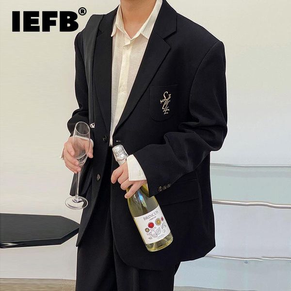 men's suits & blazers iefb korean trend split suit coat letter embroidery design loose blazer 2021 autumn chic clothing 9y8869, White;black
men's suits & blazers iefb korean trend split suit coat letter embroidery design loose blazer 2021 autumn chic clothing 9y8869, White;black