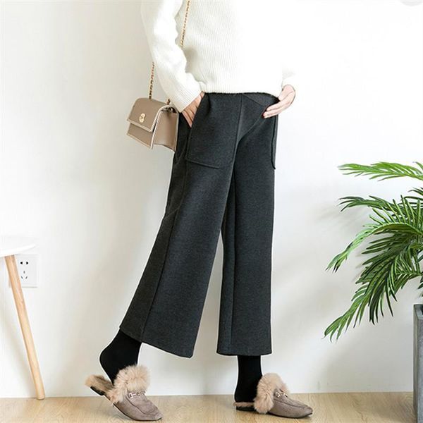 poungdudu 2021 winter maternity pants for pregnant women belly wide leg trousers woolen casual solid straight loose office lady bottoms, White
poungdudu 2021 winter maternity pants for pregnant women belly wide leg trousers woolen casual solid straight loose office lady bottoms, White