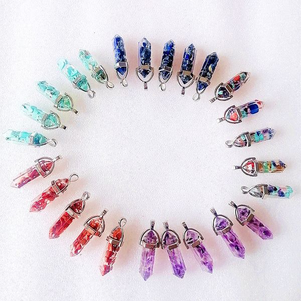 natural stone gravel beads charms hexagonal prism bullet shape pendant craft for diy earrings necklace jewelry making acc, Bronze;silver
natural stone gravel beads charms hexagonal prism bullet shape pendant craft for diy earrings necklace jewelry making acc, Bronze;silver