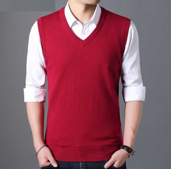 men's vests sweater men autumn winter warm cashmere woolen mens sweaters classic pure color v-neck sleeveless vest pull homme, Black;white
men's vests sweater men autumn winter warm cashmere woolen mens sweaters classic pure color v-neck sleeveless vest pull homme, Black;white