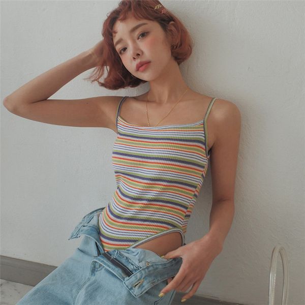sweaters colorful striped sleeveless women arrival stylish chic summer sweet female bodysuits, White;black
sweaters colorful striped sleeveless women arrival stylish chic summer sweet female bodysuits, White;black