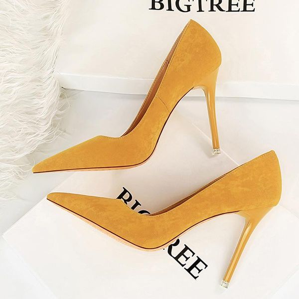 concise women .5cm fetish high heels prom pumps yellow flock suede stiletto big size female party shoes dress, Black
concise women .5cm fetish high heels prom pumps yellow flock suede stiletto big size female party shoes dress, Black