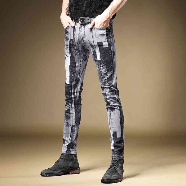 men's jeans fashion male gray trendy slim-fitting denim pants for men korean hip-hop printing casual trousers xd50, Blue
men's jeans fashion male gray trendy slim-fitting denim pants for men korean hip-hop printing casual trousers xd50, Blue