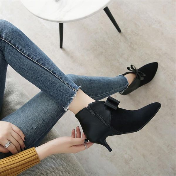 boots gigifox plus size 31-45 brand thin high heels bowtie zip shoes woman casual party winter spring ankle black
boots gigifox plus size 31-45 brand thin high heels bowtie zip shoes woman casual party winter spring ankle black