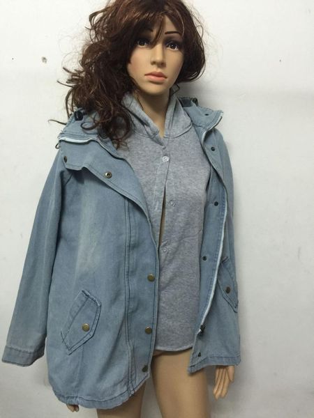women's jackets autumn hooded drawstring jean pockets two piece coat long sleeve single breasted denim jacket v-neck outerwear loose ou, Black;brown
women's jackets autumn hooded drawstring jean pockets two piece coat long sleeve single breasted denim jacket v-neck outerwear loose ou, Black;brown