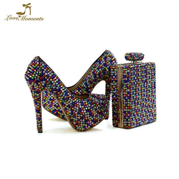 beautiful mix rhinestone ceremony high heels multicolor crystal women wedding shoes with matching bags platform dress, Black
beautiful mix rhinestone ceremony high heels multicolor crystal women wedding shoes with matching bags platform dress, Black