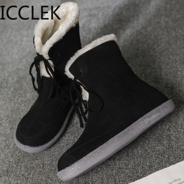 icclek winter new women's large size short boots women casual wild cotton boots fashion thickened lace-up women's boots a067 21042, Black
icclek winter new women's large size short boots women casual wild cotton boots fashion thickened lace-up women's boots a067 21042, Black