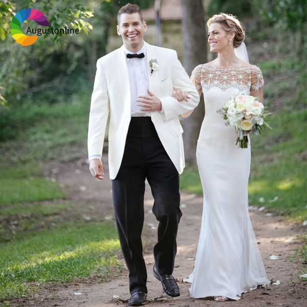 men's suits & blazers white men wedding bridegroom groom blazer tailored made slim fit formal tuxedos man costume homme 2 pie, White;black
men's suits & blazers white men wedding bridegroom groom blazer tailored made slim fit formal tuxedos man costume homme 2 pie, White;black