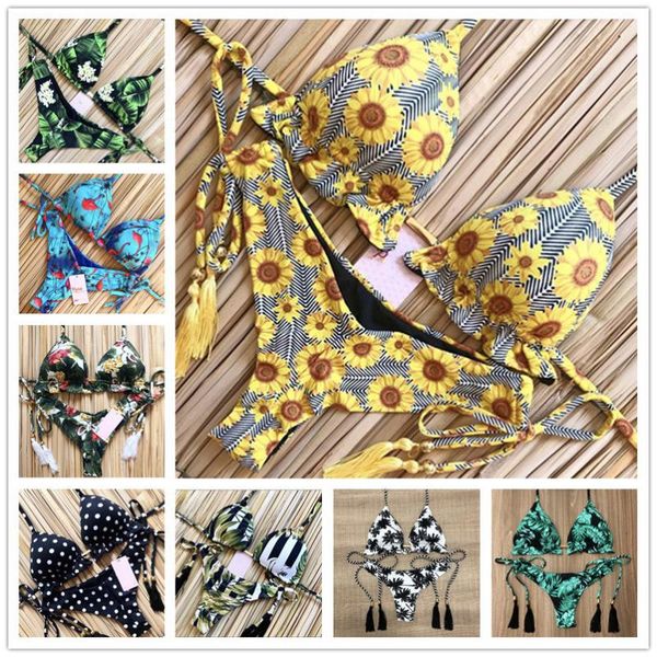 women's swimwear floral print bikinis striped patchwork swimsuit women bandage bikini set brazilian beachwear bathing suit, White;black
women's swimwear floral print bikinis striped patchwork swimsuit women bandage bikini set brazilian beachwear bathing suit, White;black