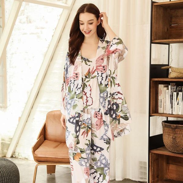selling three piece rayon womens sleepwears pajamas set loose cardigan suspenders pants comfort sleepwear femme fall homewear soft casual we, Black;red
selling three piece rayon womens sleepwears pajamas set loose cardigan suspenders pants comfort sleepwear femme fall homewear soft casual we, Black;red