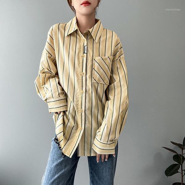 women's polos spring 2021 women shirt french korean striped hong kong style commuter y1, White
women's polos spring 2021 women shirt french korean striped hong kong style commuter y1, White
