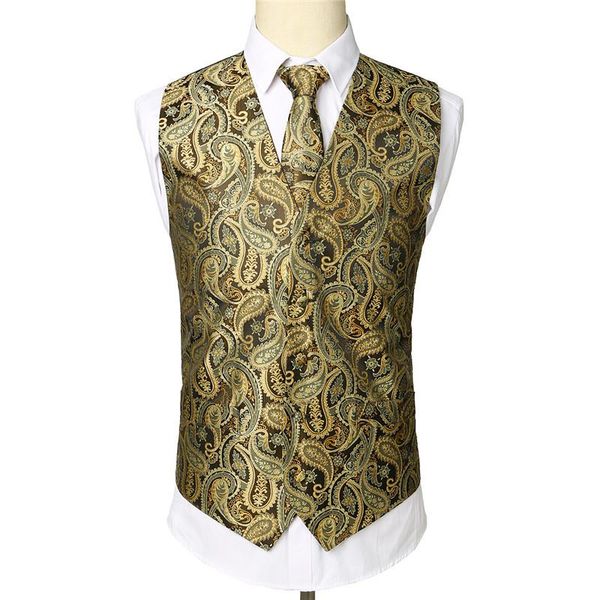 men's vests classic party wedding paisley floral jacquard waistcoat vest pocket square tie suit set, Black;white
men's vests classic party wedding paisley floral jacquard waistcoat vest pocket square tie suit set, Black;white