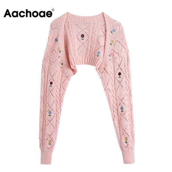 aachoae sweet floral embroidery knitted sweater women batwing long sleeve streetwear short cardigan ladies outerwear 210413, White;black
aachoae sweet floral embroidery knitted sweater women batwing long sleeve streetwear short cardigan ladies outerwear 210413, White;black