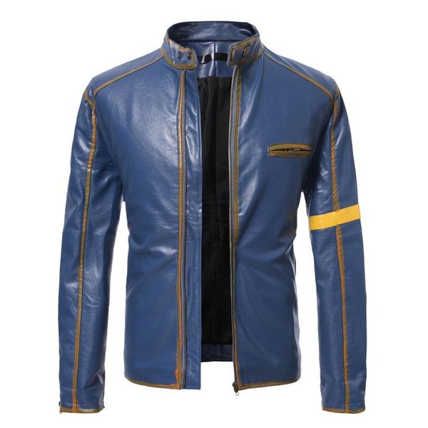 men's jackets men leather coats male fashion make old splice stand collar zipper pocket slim jacket windbreaker moto & biker, Black;brown
men's jackets men leather coats male fashion make old splice stand collar zipper pocket slim jacket windbreaker moto & biker, Black;brown