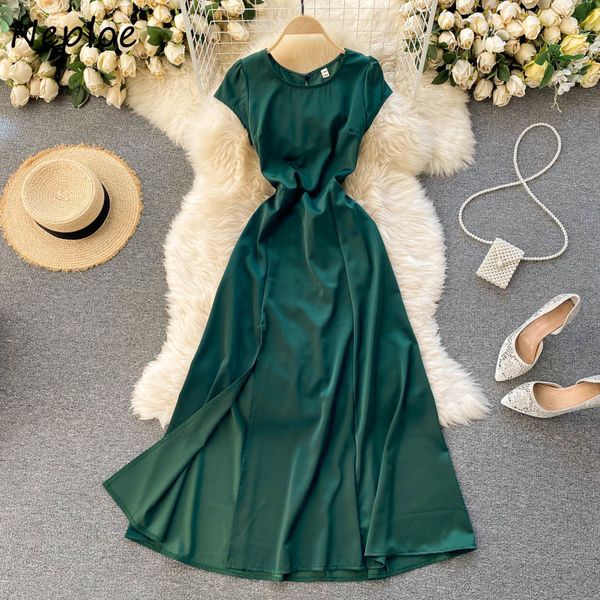 neploe o neck pullover short sleeve dress women high waist hip a line vestidos summer solid robe outwear ol all match 210510, Black;gray
neploe o neck pullover short sleeve dress women high waist hip a line vestidos summer solid robe outwear ol all match 210510, Black;gray
