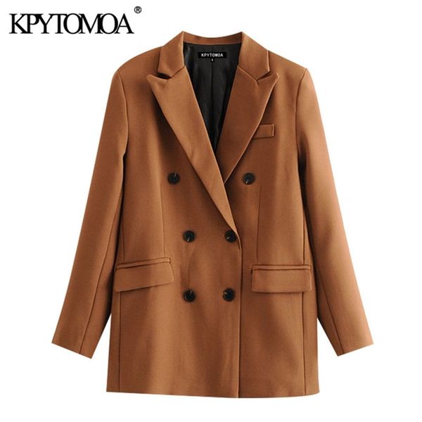 women chic fashion double breasted basic blazer coat long sleeve pockets female outerwear 210420, White;black
women chic fashion double breasted basic blazer coat long sleeve pockets female outerwear 210420, White;black