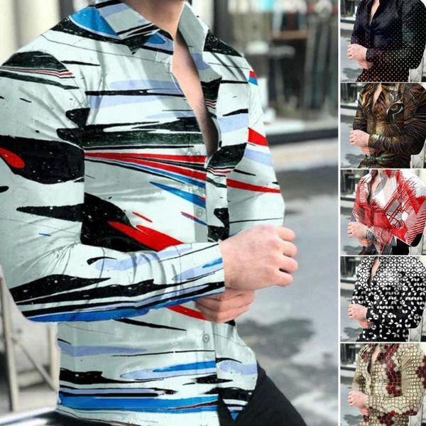 men's casual shirts fashion shirt for men long sleeve polyester modern style trendy slim fit gradient daily wear, White;black
men's casual shirts fashion shirt for men long sleeve polyester modern style trendy slim fit gradient daily wear, White;black