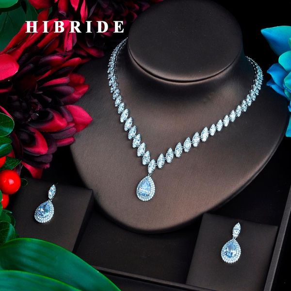 earrings & necklace hibride luxury marquise cut cubic zirconia women jewelry sets clear water drop set wedding dress accessories party gifts, Silver
earrings & necklace hibride luxury marquise cut cubic zirconia women jewelry sets clear water drop set wedding dress accessories party gifts, Silver