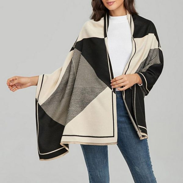 scarves women scarf pashmina geometric pattern splicing fringe hem shawl wraps spring autumn fashion vintage cape elegant poncho 2021, Blue;gray
scarves women scarf pashmina geometric pattern splicing fringe hem shawl wraps spring autumn fashion vintage cape elegant poncho 2021, Blue;gray
