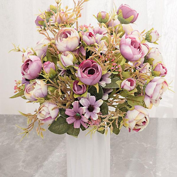 decorative flowers & wreaths 1 bouquet artificial peony tea rose silk fake flower home wedding year decoration plants table accessories
decorative flowers & wreaths 1 bouquet artificial peony tea rose silk fake flower home wedding year decoration plants table accessories