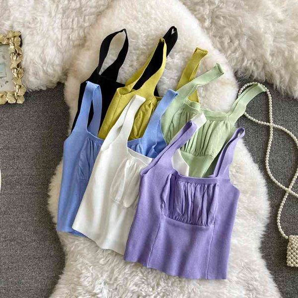 women's tanks & camis fashion chest folds slim fit inside and outside holiday solid color knitted camisole casual short cropp, White
women's tanks & camis fashion chest folds slim fit inside and outside holiday solid color knitted camisole casual short cropp, White