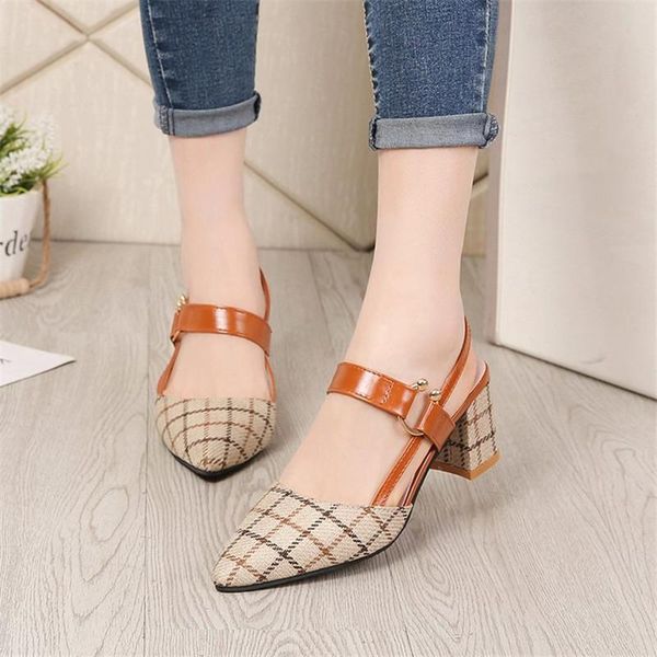 sandals lady shoes hollow coarse high-heeled shallow mouth pointed pumps work women female high heels zapatilla lattice, Black
sandals lady shoes hollow coarse high-heeled shallow mouth pointed pumps work women female high heels zapatilla lattice, Black