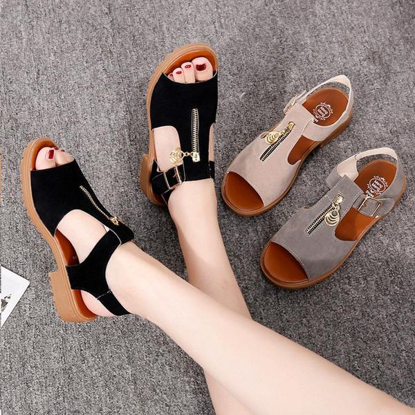 dress shoes sandals women 2021 spring casual comfortable children's front zipper fashion simple thick bottom hundred, Black
dress shoes sandals women 2021 spring casual comfortable children's front zipper fashion simple thick bottom hundred, Black