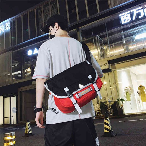 oblique cross bag men's personality korean fashion trend leisure single shoulder functional postman, Black;red
oblique cross bag men's personality korean fashion trend leisure single shoulder functional postman, Black;red