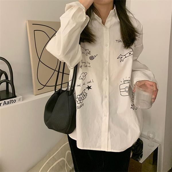 women's blouses & shirts female korean harajuku cute casual cartoon loose ins shirt ulzzang japanese kawaii vintage clothes for women, White
women's blouses & shirts female korean harajuku cute casual cartoon loose ins shirt ulzzang japanese kawaii vintage clothes for women, White