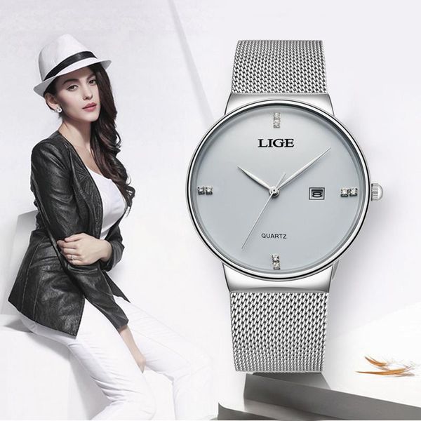 wristwatches lige women watches lady fashion casual simple steel mesh strap wristwatch gift for girls relogio feminino, Slivery;brown
wristwatches lige women watches lady fashion casual simple steel mesh strap wristwatch gift for girls relogio feminino, Slivery;brown