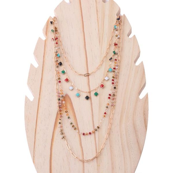 chokers fashion multi-layer set necklace nationality clover natural stone short multilayer bohemia jewelry wholesa, Golden;silver
chokers fashion multi-layer set necklace nationality clover natural stone short multilayer bohemia jewelry wholesa, Golden;silver