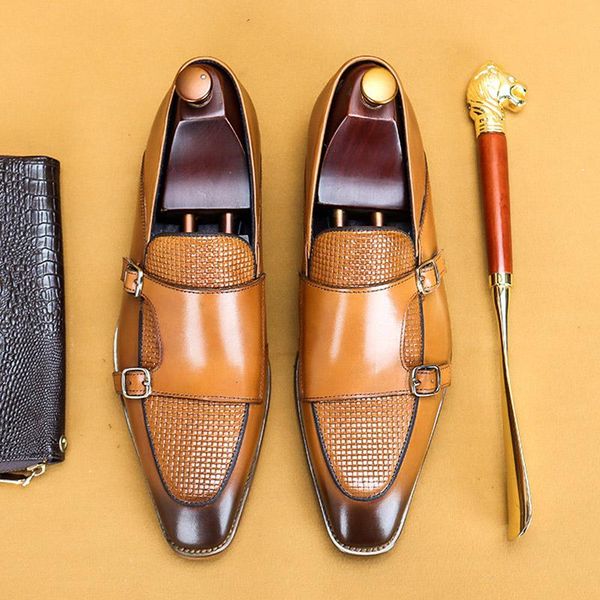 side buckle mens fashion dress wedding shoes genuine leather brand office oxford shoe weaving pattern business formal a210, Black
side buckle mens fashion dress wedding shoes genuine leather brand office oxford shoe weaving pattern business formal a210, Black
