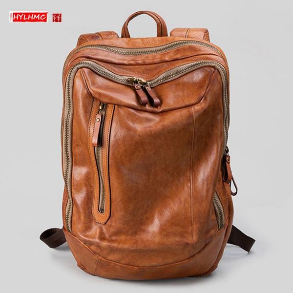 backpack genuine leather men's black brown retro male 15.6 lapbag large capacity men travel backpacks original high quality
backpack genuine leather men's black brown retro male 15.6 lapbag large capacity men travel backpacks original high quality