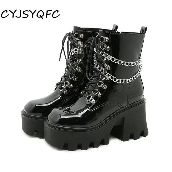 boots cyjsyqfc patent leather gothic black women chain chunky heels platform punk style lace up side zip ankle
boots cyjsyqfc patent leather gothic black women chain chunky heels platform punk style lace up side zip ankle