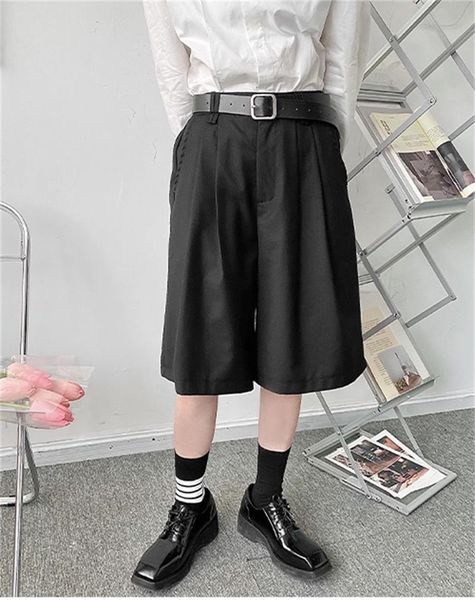 men's shorts large size summer niche simple loose wide leg capris fashion japanese straight pants trumpet short men, White;black
men's shorts large size summer niche simple loose wide leg capris fashion japanese straight pants trumpet short men, White;black