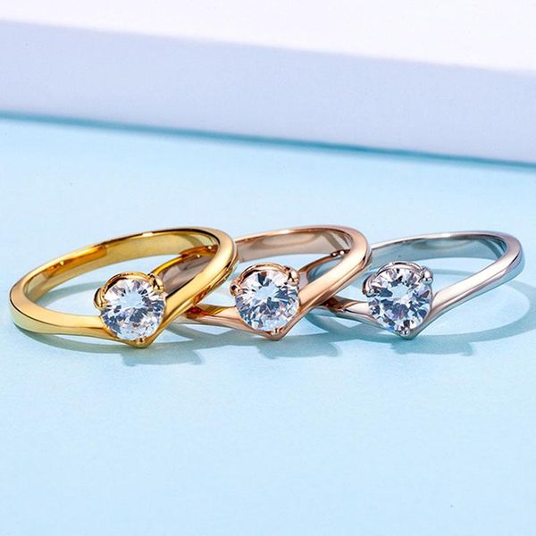 wedding rings punk womens stainless steel delicate crystal rose gold simple gifts for womans accessories fashion, Slivery;golden
wedding rings punk womens stainless steel delicate crystal rose gold simple gifts for womans accessories fashion, Slivery;golden