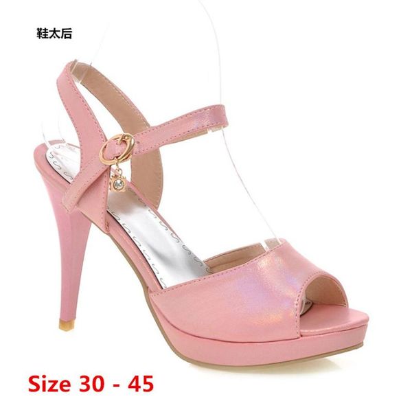 sandals elegant women high heels pumps super heel shoes women's waterproof platform small big size 30 - 45, Black
sandals elegant women high heels pumps super heel shoes women's waterproof platform small big size 30 - 45, Black