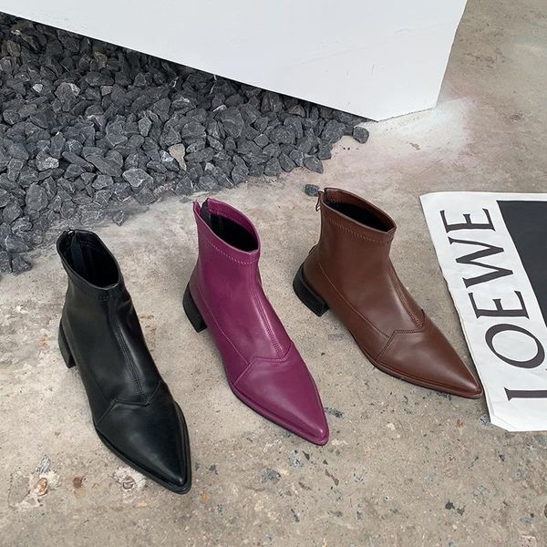 boots black/brown/purple women ankle pointed toe flats heels ladies short winter party dress shoes woman botas size 35-39
boots black/brown/purple women ankle pointed toe flats heels ladies short winter party dress shoes woman botas size 35-39