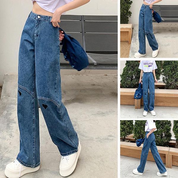women's jeans denim trousers women 2021 straight leg pants loose street personality temperament high waist, Blue
women's jeans denim trousers women 2021 straight leg pants loose street personality temperament high waist, Blue