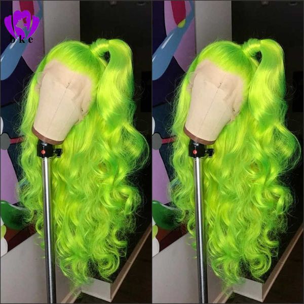 natural long body wave part green wig high density gluels synthetic lace front wigs for women party makeup cosplay, Black
natural long body wave part green wig high density gluels synthetic lace front wigs for women party makeup cosplay, Black